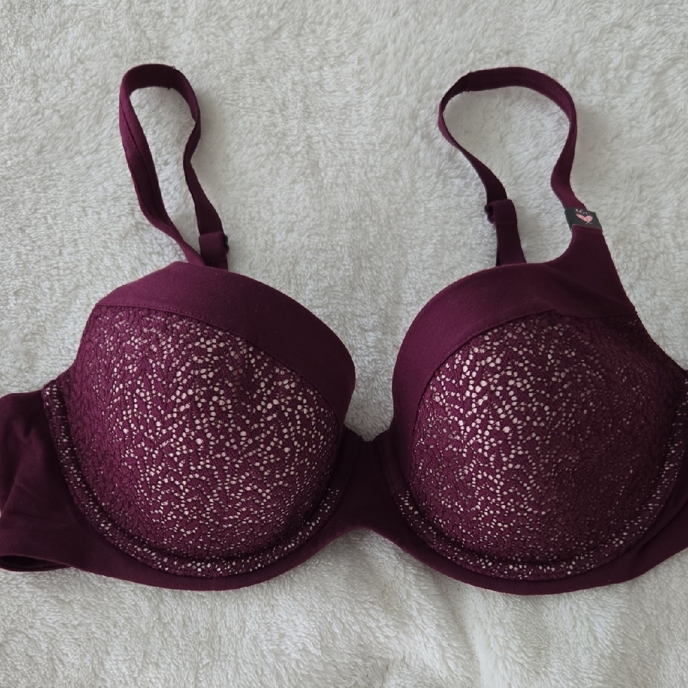 Victoria's Secret Body by VIctoria Lined Demi -Purple  Underwire Bra